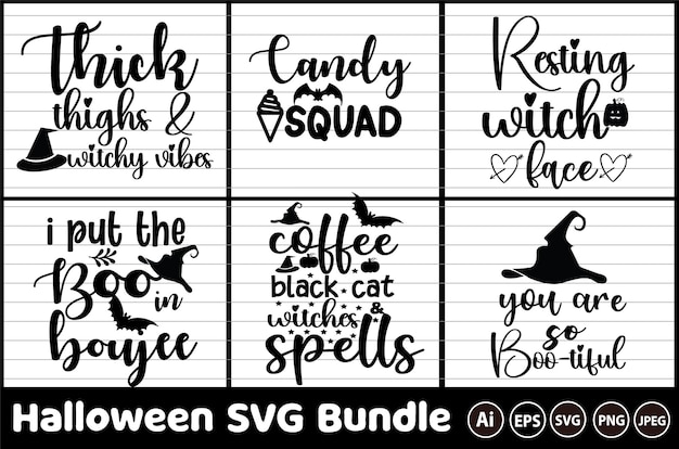 Halloween SVG Bundle t-shirt ontwerp