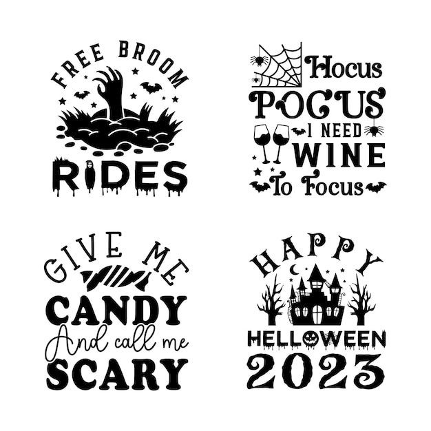 Halloween SVG Tshirt Design-bundel