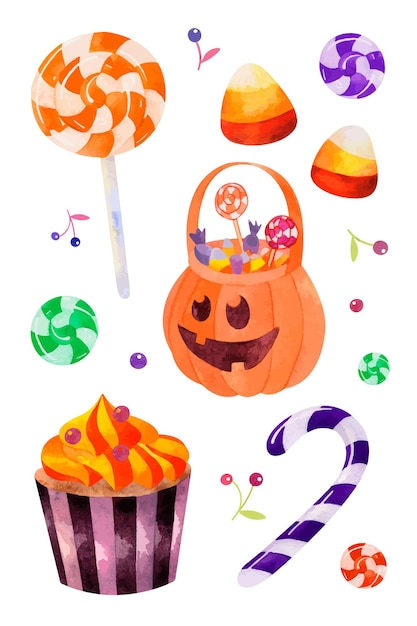 Vector halloween sweets