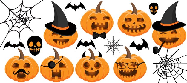 Vector halloween-symbolen set