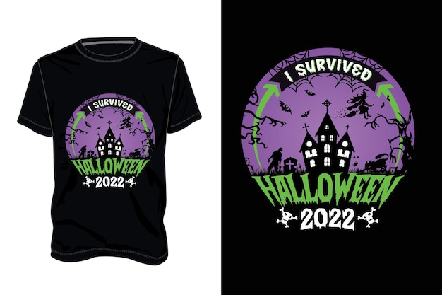 Vettore halloween t-shirt design.bellissimo e accattivante vettore di halloween per il design della t-shirt