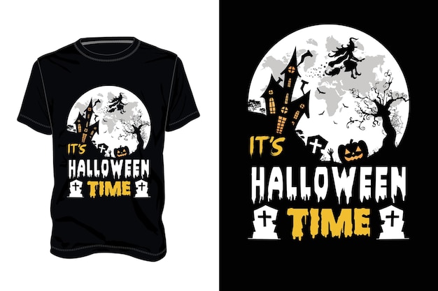 Vettore halloween t-shirt design.bellissimo e accattivante vettore di halloween per il design della t-shirt