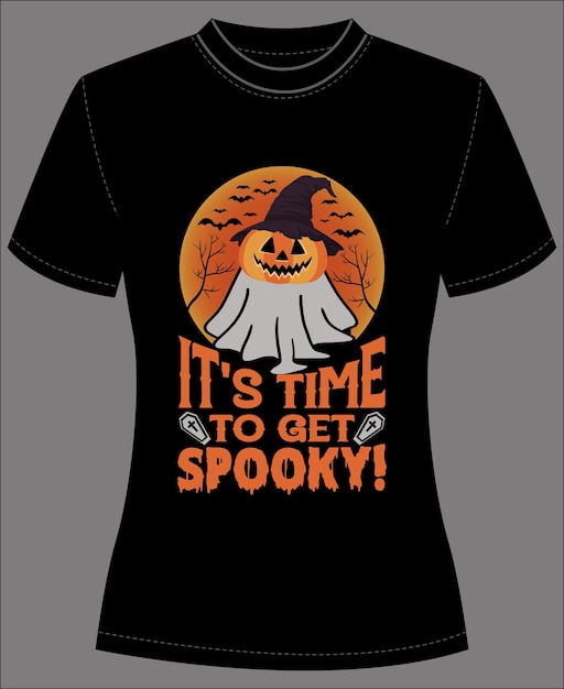 Vector halloween t shirt design pumpkin t shirt design spooky t shirt design horror night party t shirt