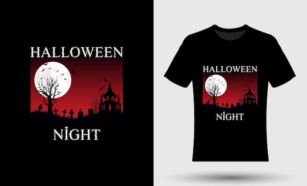 Вектор Шаблон дизайна футболки на хэллоуин. дизайн футболки для вечеринки на хэллоуин