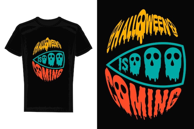 Halloween t-shirt design template. Typography halloween shirt design.