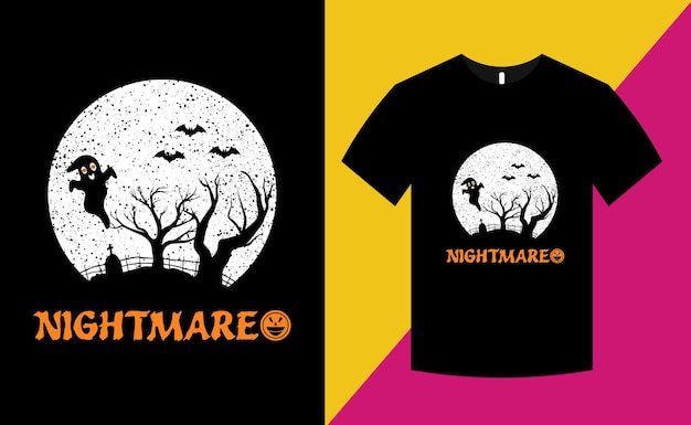 Halloween T-shirt design template