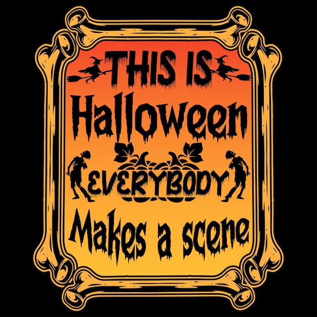 Vector halloween t-shirt design template.