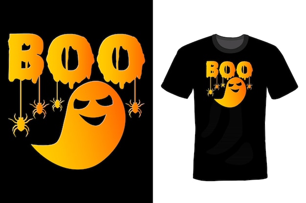 Tipografia di halloween t-shirt design vintage