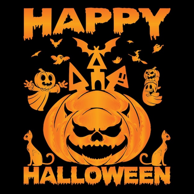 Halloween T-shirt Design vector file