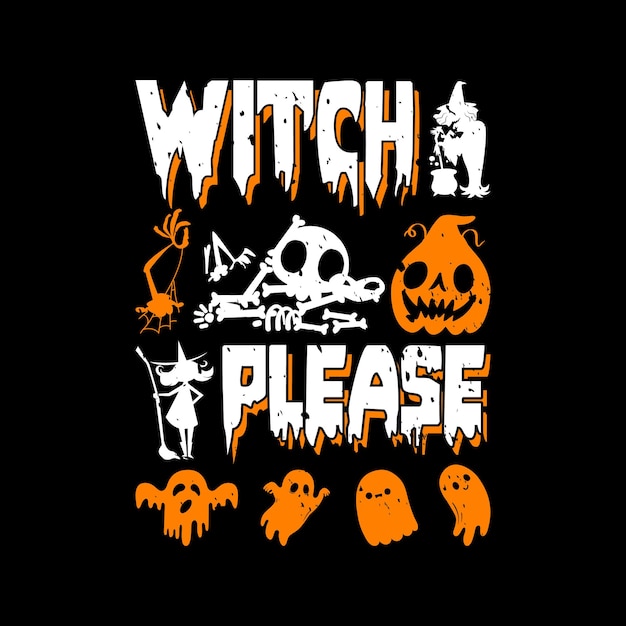 Halloween t-shirt design, vector graphic, premium vector