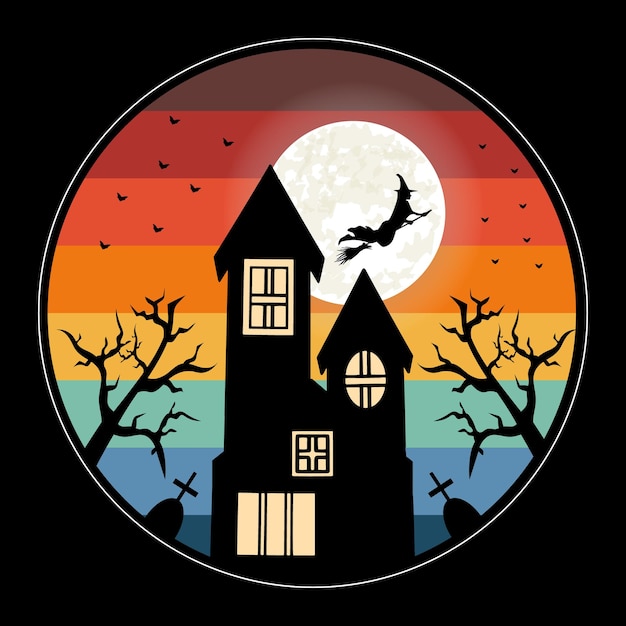 Halloween T-Shirt Design Vector Illustration