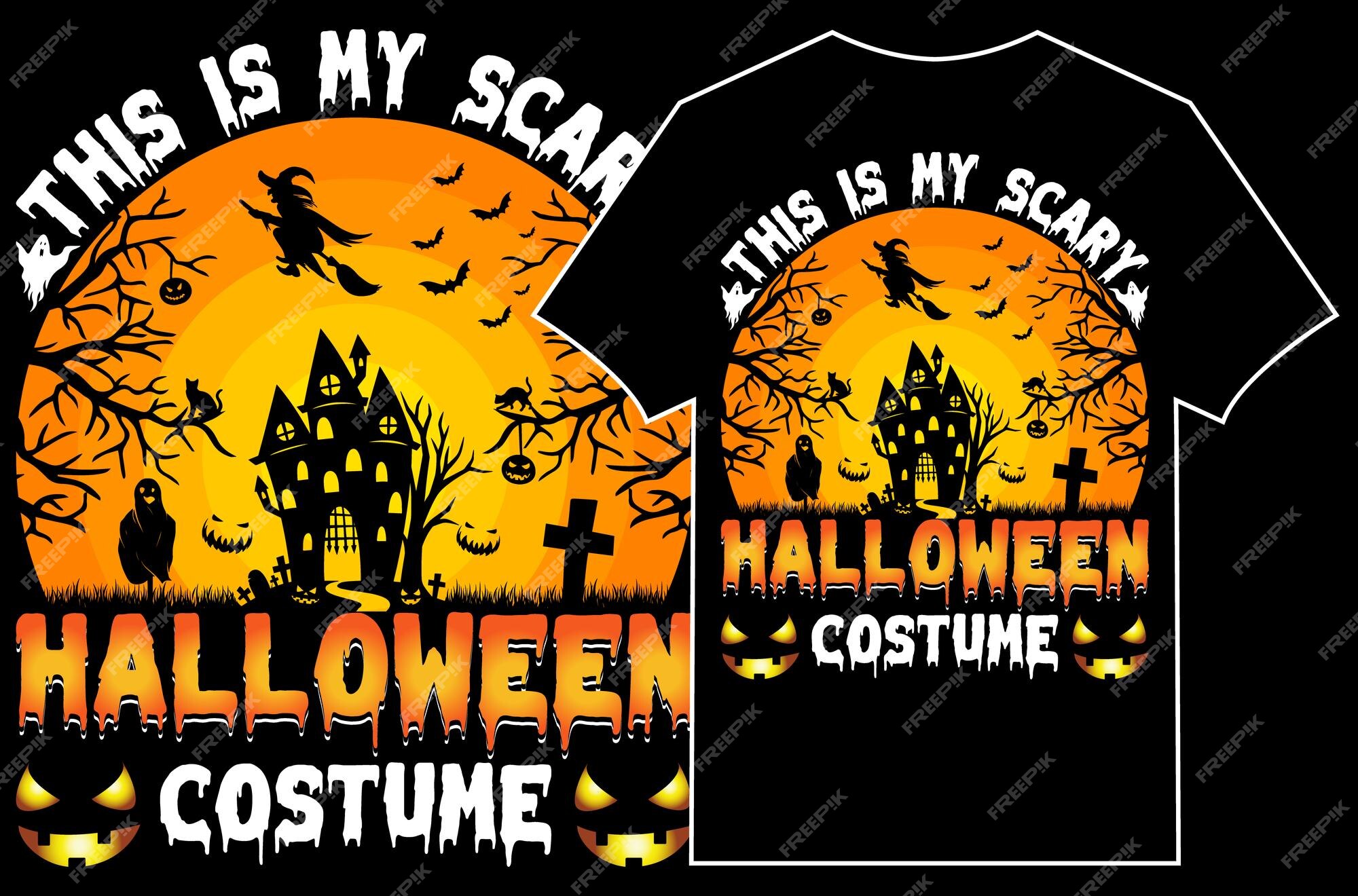 Premium Vector  This is my scary teacher costume - halloween t-shirt  design vector art