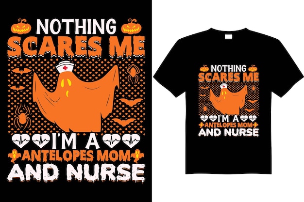 할로윈 티셔츠 디자인 벡터 여성 엄마와 간호사 티셔츠