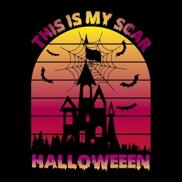 Halloween t shirt design vector