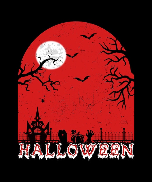 Halloween T Shirt Design Vector