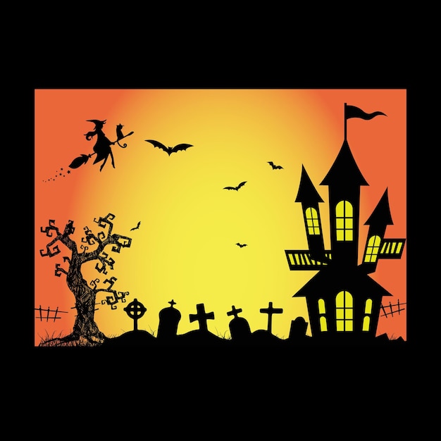 Vector halloween t shirt design