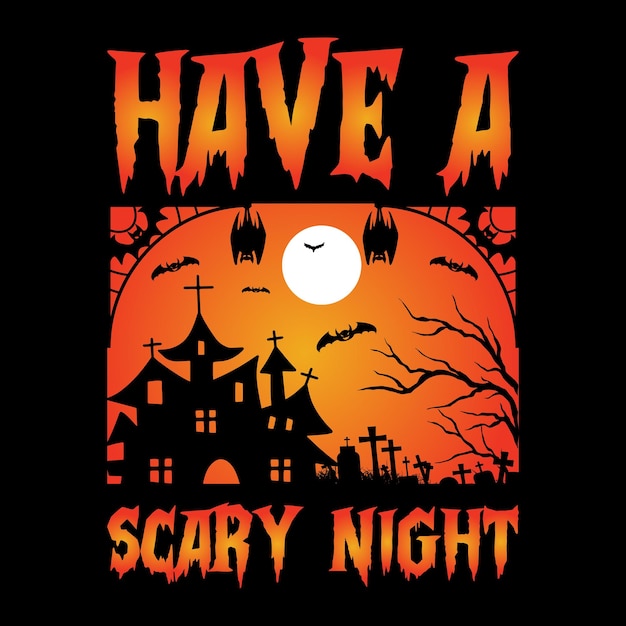 Vector halloween t shirt design