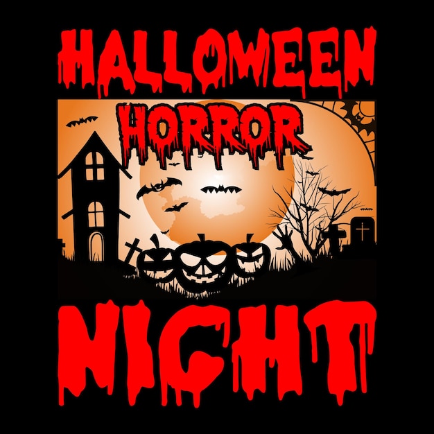 Vector halloween t shirt design