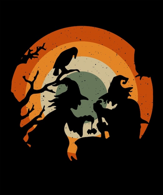 Vector halloween t shirt design