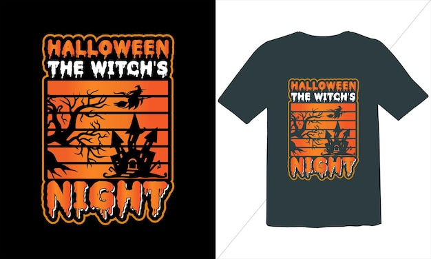 Vector halloween t shirt designtrendy halloween t shirt designhappy halloween t shirt