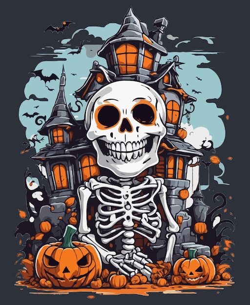 Halloween t-shirt ontwerp achtergrond