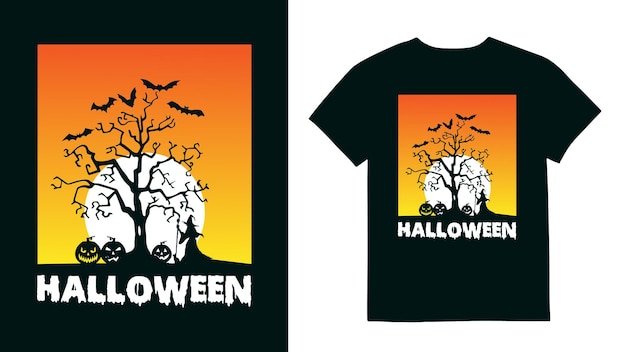 Halloween T-shirt Ontwerp afdruksjabloon