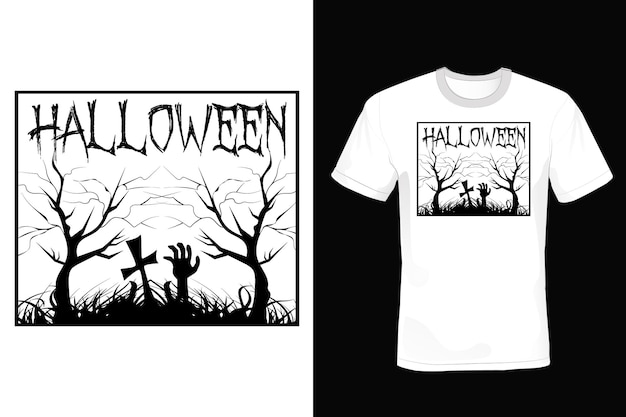 Halloween T-shirt ontwerp typografie vintage