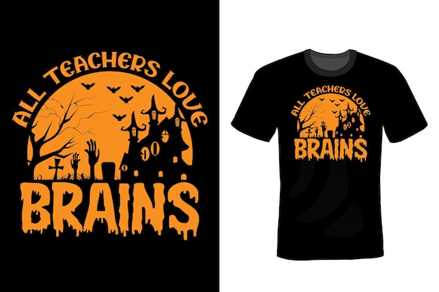 Halloween T-shirt ontwerp typografie vintage