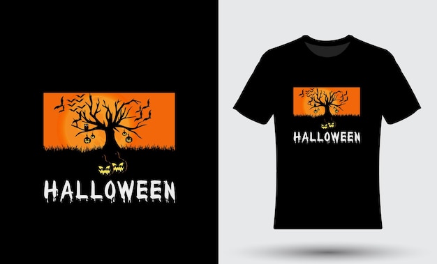 Halloween-t-shirtontwerp met illustratie