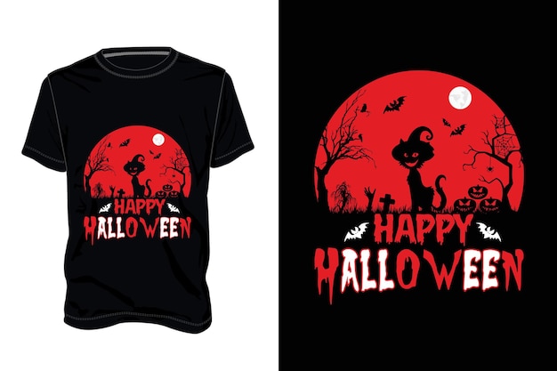 Vector halloween t-shirtontwerp. mooie en opvallende halloween-vector voor het t-shirtontwerp