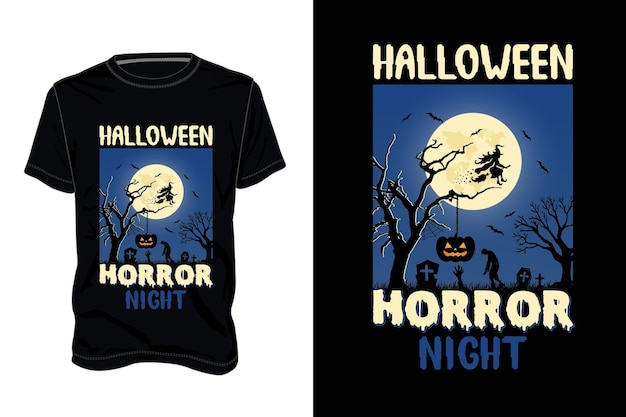 Vector halloween t-shirtontwerp. mooie en opvallende halloween-vector voor het t-shirtontwerp