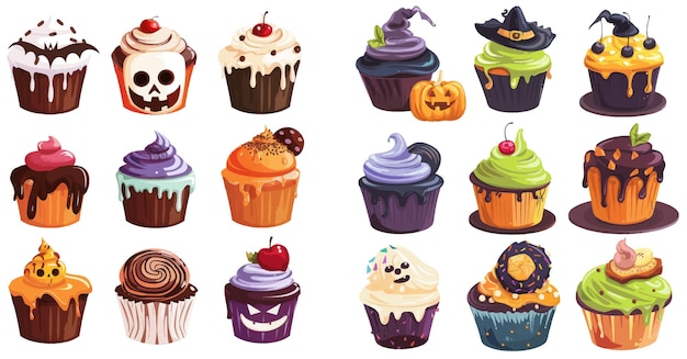 Halloween taart muffin angstaanjagend