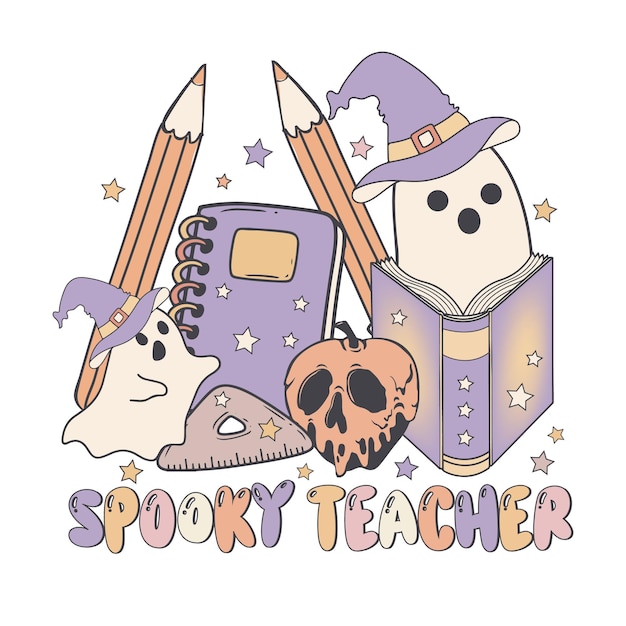 Halloween Teacher Sublimation Design Bundle