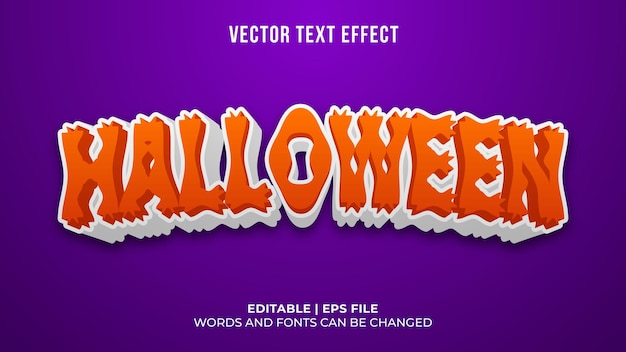 halloween text effect in 3d style