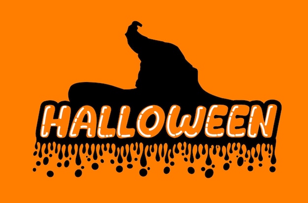 Halloween text effect vector design