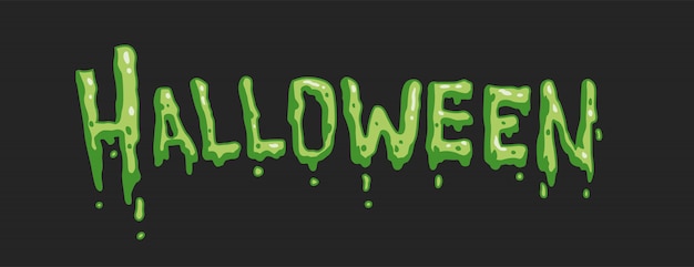 Vector halloween text