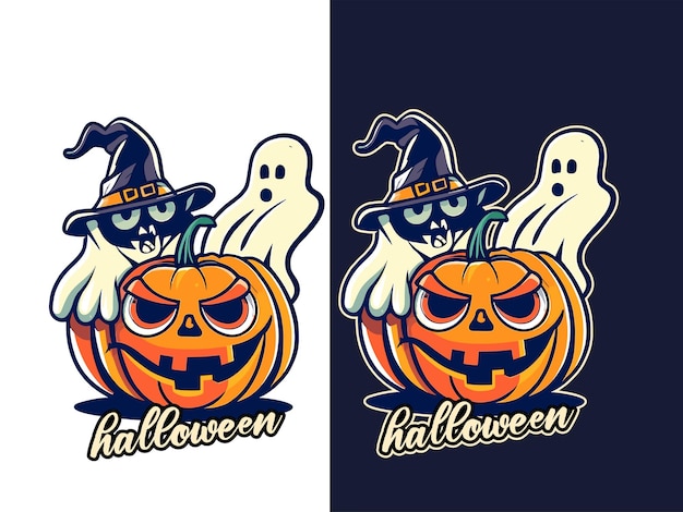 HALLOWEEN THEM TSHIRT LOGO DESIGN AI GENERATED