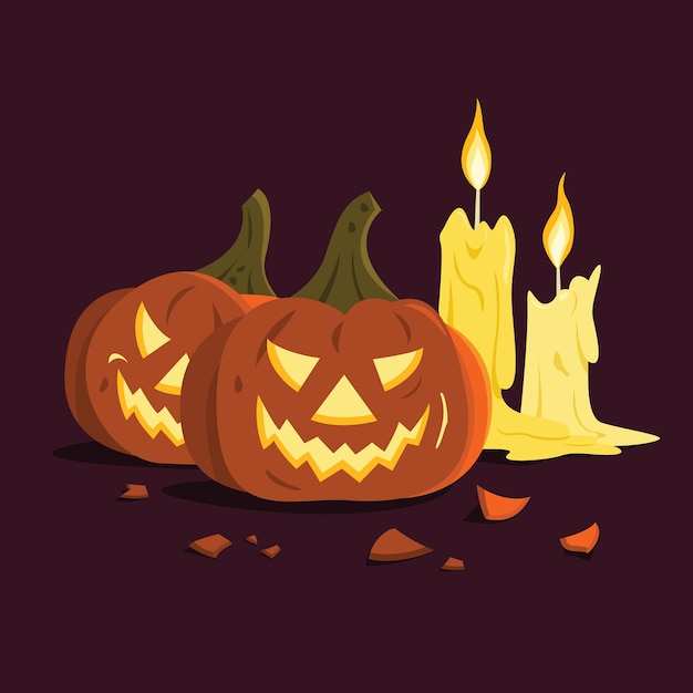 Vector halloween-thema hefboom o lantaarn