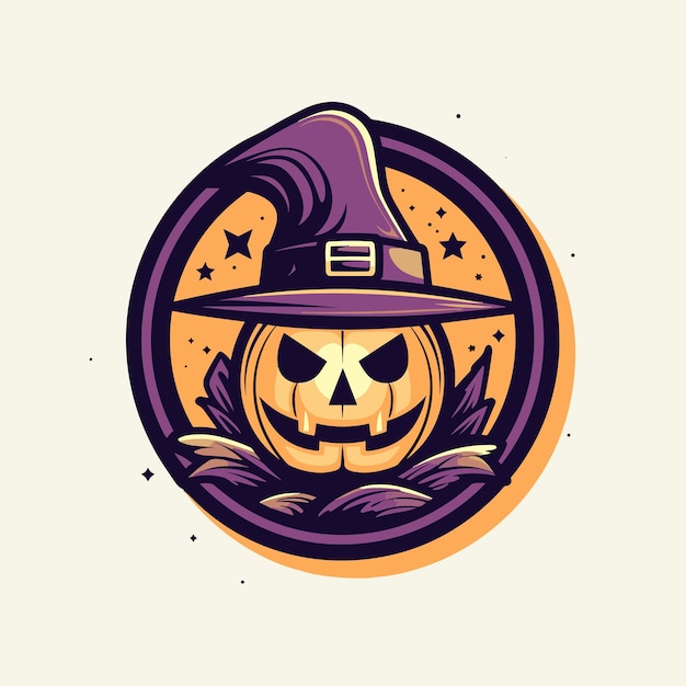 Vector halloween thema heksenpompoen