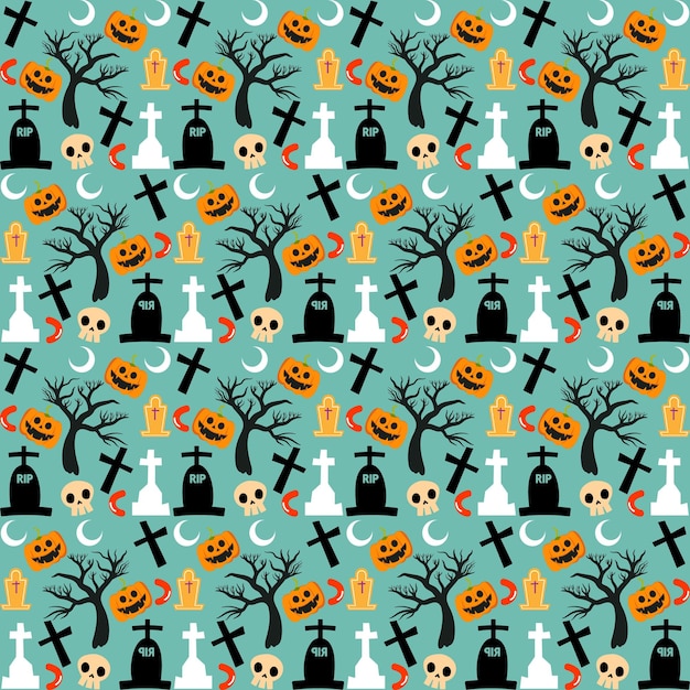 Halloween thema patroon behang ontwerp achtergrond voor gebruik als kunstwerken en covers