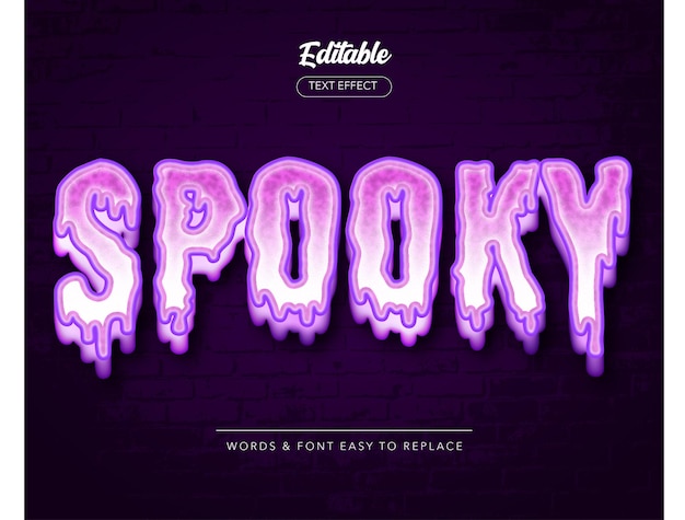 Vector halloween theme style vector text effect