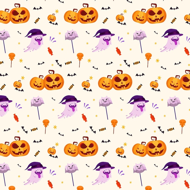 a halloween theme with a pumpkin and a cat on it