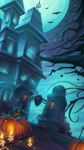 Vector halloween themed background