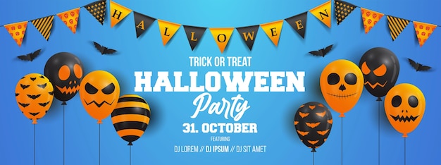Vector halloween themed banner design
