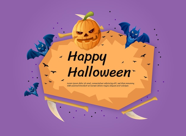 Halloween themed design template