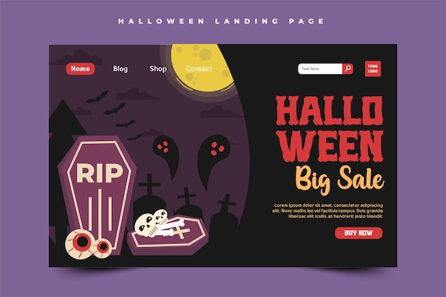 Vector halloween themed graphic design template easy to customize simple and elegant design