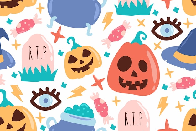 Vector halloween themed graphic elements