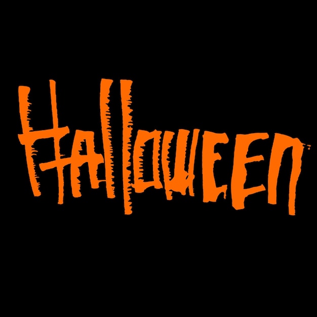 Halloween themed lettering