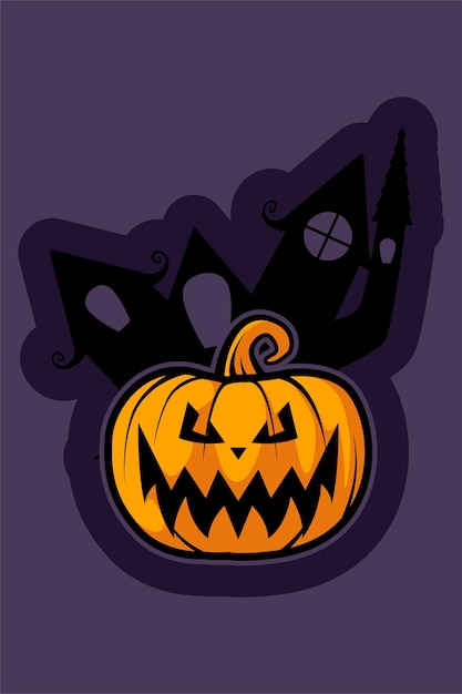 halloween themed vector illustration with spooky elements and mysterious atmosphere