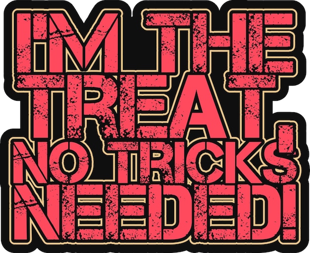 Vector halloween treats vector lettering